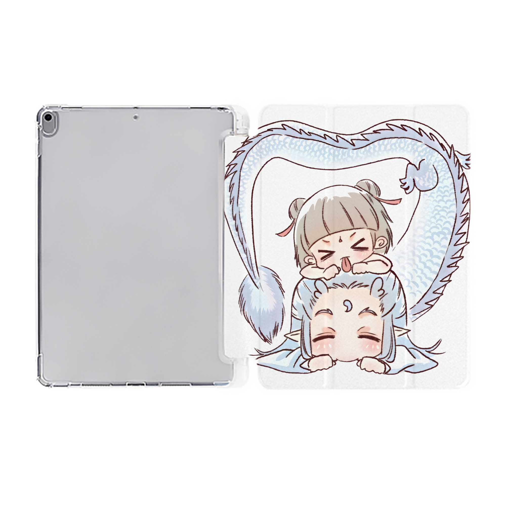 （画像用） Ne Zha 2 ナタ 魔童の大暴れ IPad ケース ペン収納付き 三つ折りスタンド PUレザー×シリコン 対応機種9.5/10.5/10.9インチ